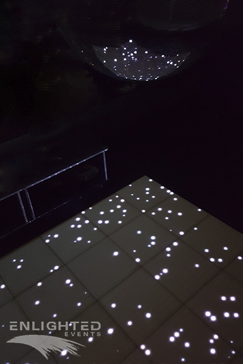 Starlight dansvloer met witte LED's Starlight twinkelende dansvloer met witte LED's